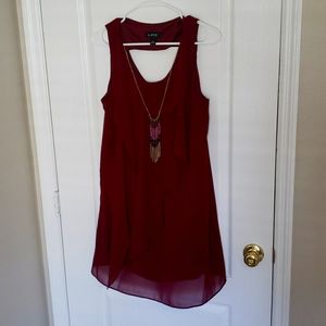 Maroon mini dress